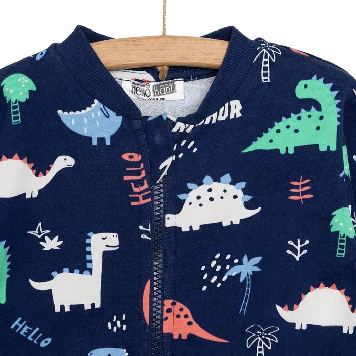 HelloBaby Basic Boy Dinosaur Patterned Jumpsuit - Printed - ebebek - Black Friday