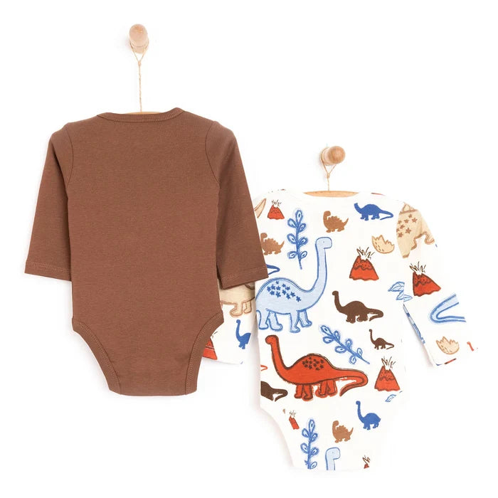 HelloBaby Boy 2 - Pack Long Sleeve Bodysuit - Beige - ebebek - Black Friday