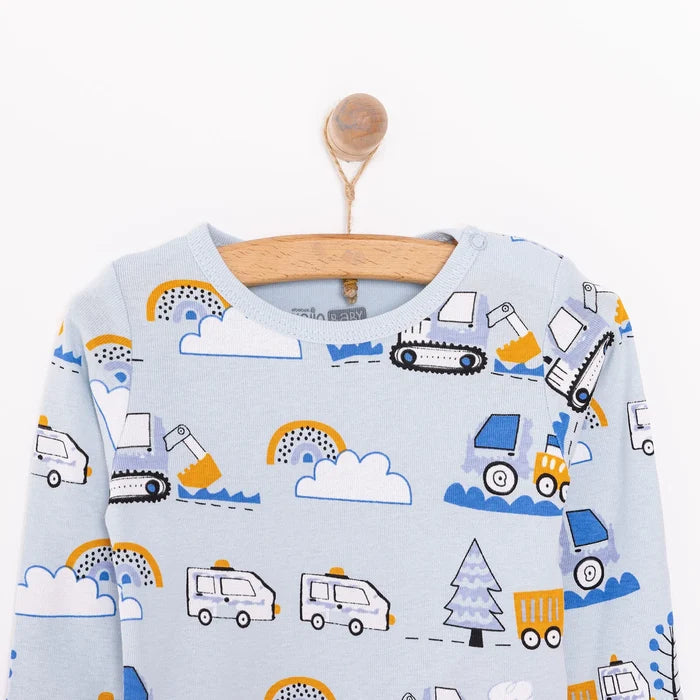 HelloBaby Boy 2 - Pack Long Sleeve Bodysuit - Blue - ebebek - Black Friday