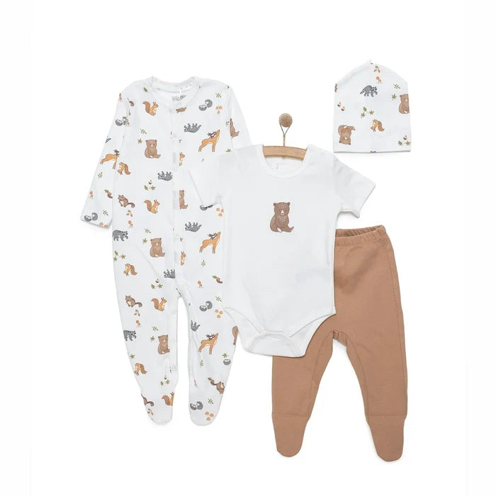 HelloBaby Boy Newborn Set 4 pcs - Ecru - ebebek - Black Friday