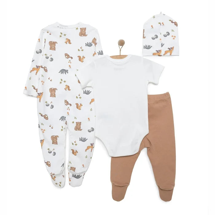 HelloBaby Boy Newborn Set 4 pcs - Ecru - ebebek - Black Friday