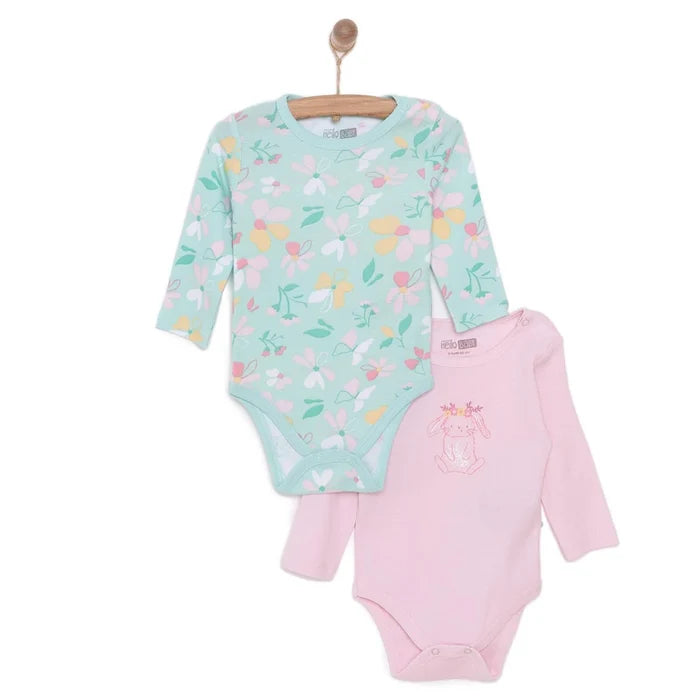 HelloBaby Girl 2 - Pack Long Sleeve Bodysuit - Light Pink - ebebek - Black Friday