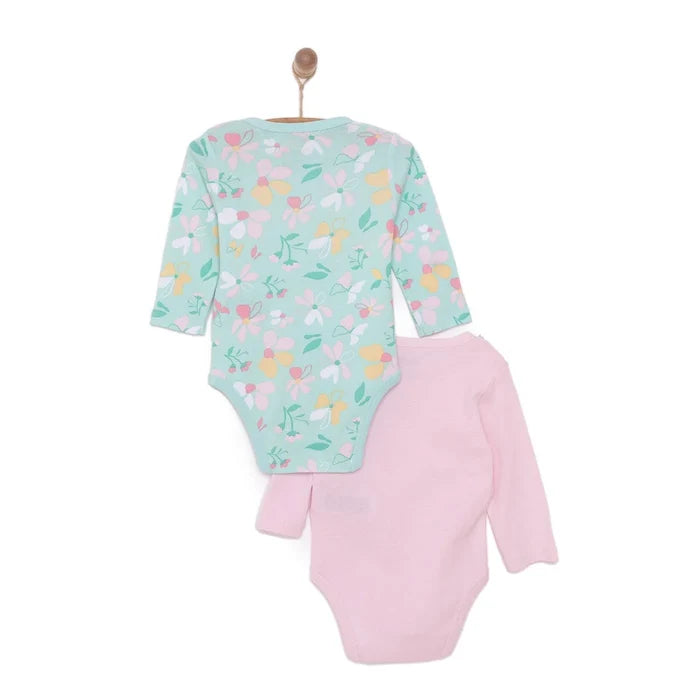 HelloBaby Girl 2 - Pack Long Sleeve Bodysuit - Light Pink - ebebek - Black Friday