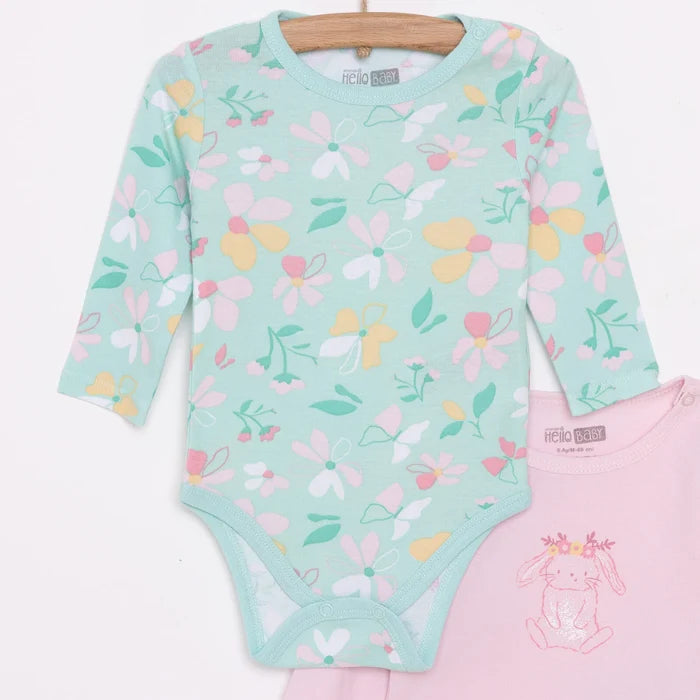 HelloBaby Girl 2 - Pack Long Sleeve Bodysuit - Light Pink - ebebek - Black Friday