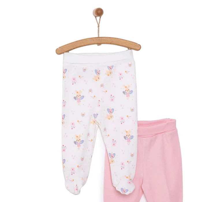 HelloBaby Newborn 2 Pcs Footed Leggings - Pink - ebebek - Black Friday