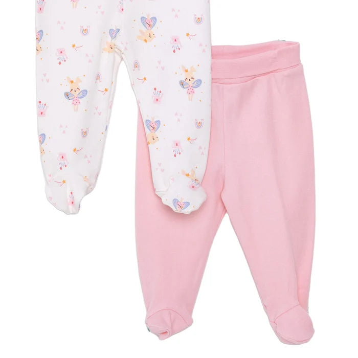 HelloBaby Newborn 2 Pcs Footed Leggings - Pink - ebebek - Black Friday