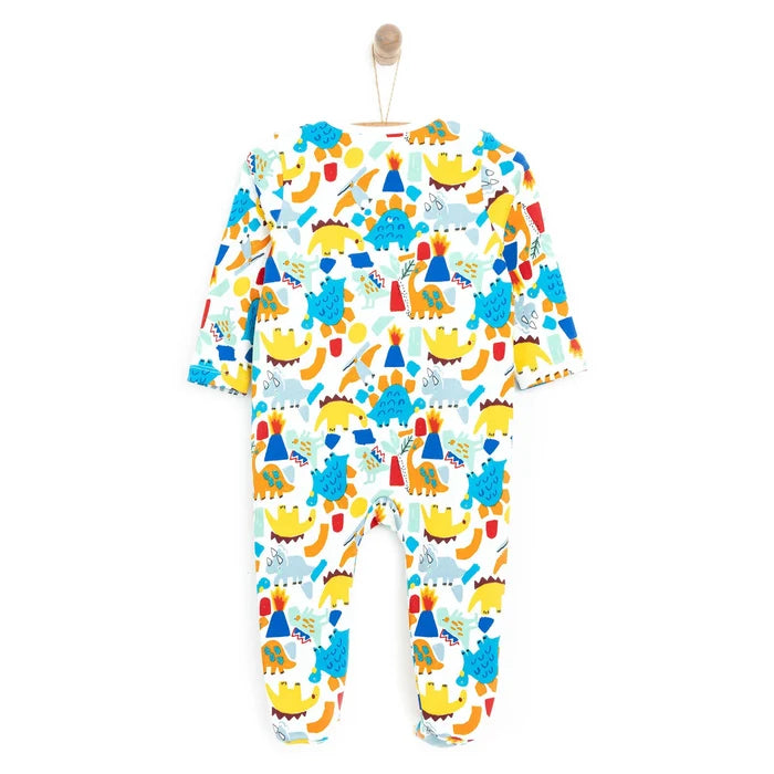 HelloBaby Newborn Baby Boy Footed Jumpsuit - Ecru - ebebek - Black Friday