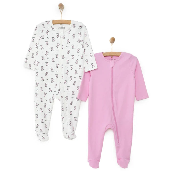 HelloBaby Newborn Baby Girl Footed Jumpsuit - Pink - ebebek - Black Friday