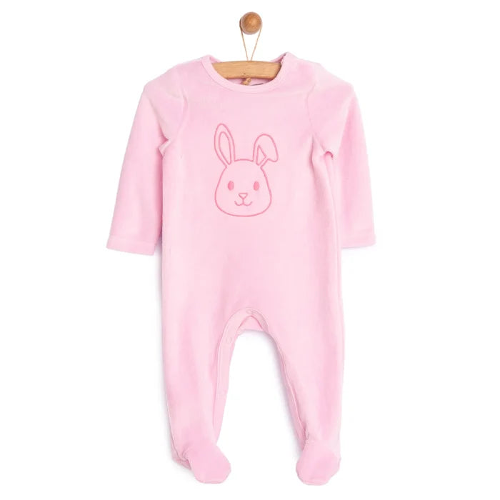 HelloBaby Newborn Baby Girl Velvet Footed Jumpsuit - Pink - ebebek - Black Friday