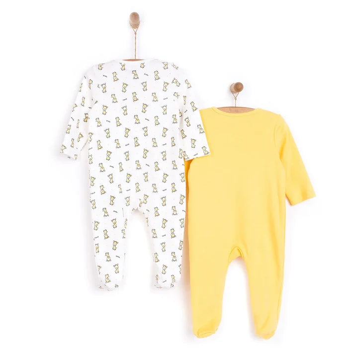 HelloBaby Newborn Boy Footed Jumpsuit - Yellow - ebebek - Black Friday