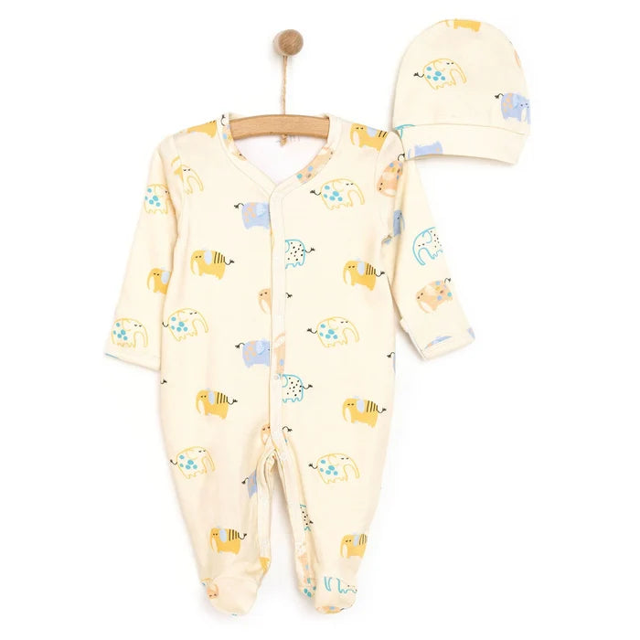 HelloBaby Newborn Boy Jumpsuit - Hat - ebebek - Black Friday