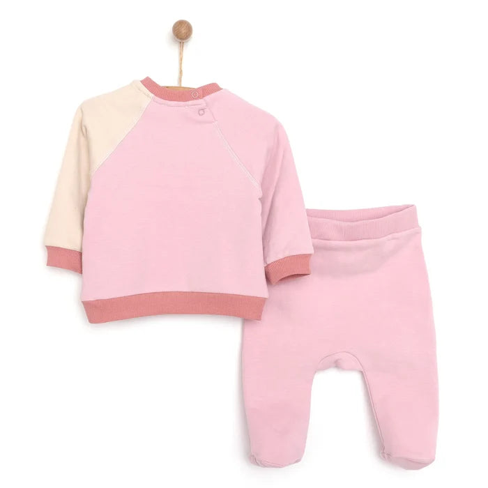 HelloBaby Newborn Colour Block Sweatshirt - Pink - ebebek - Black Friday