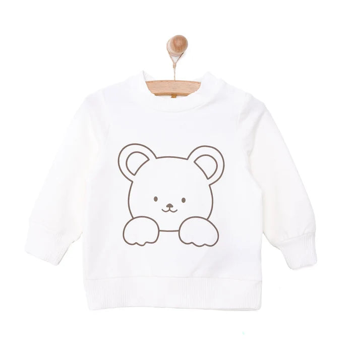 HelloBaby Newborn Girl Cat Printed Sweatshirt - ebebek - Black Friday