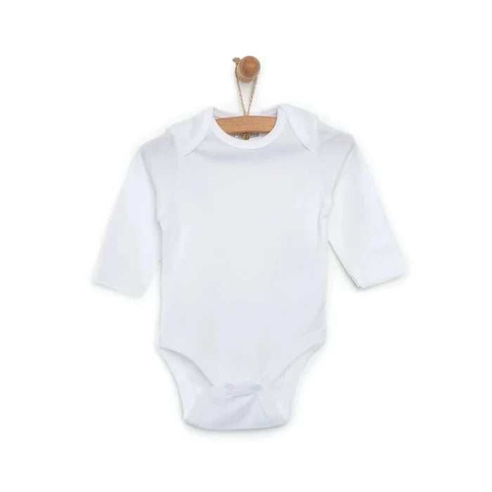 HelloBaby Unisex Long Sleeve Bodysuit 5 pcs White - ebebek