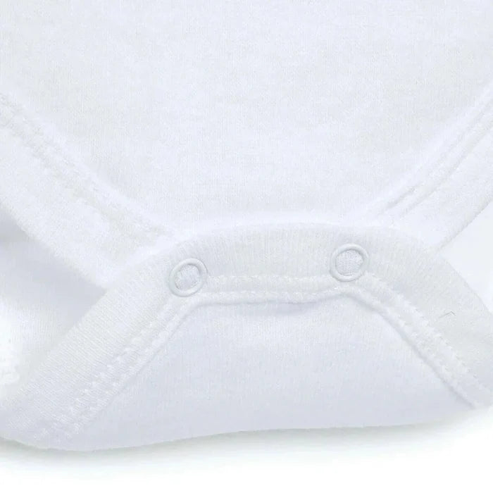 HelloBaby Unisex Short Sleeve Bodysuit 5 pcs White - ebebek