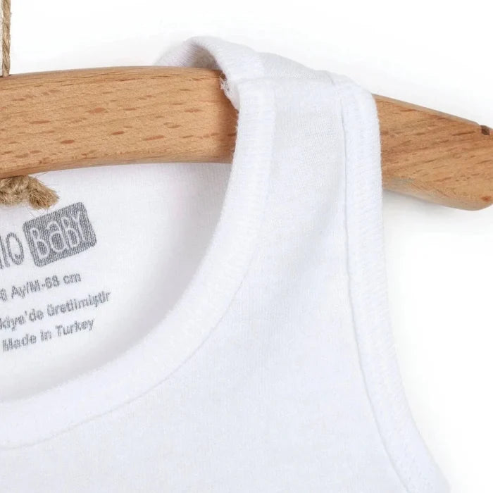HelloBaby Unisex Sleeveless Bodysuit 5 pcs White - ebebek