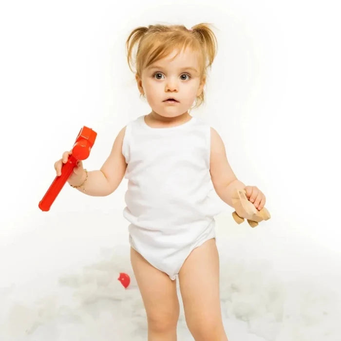 HelloBaby Unisex Sleeveless Bodysuit 5 pcs White - ebebek