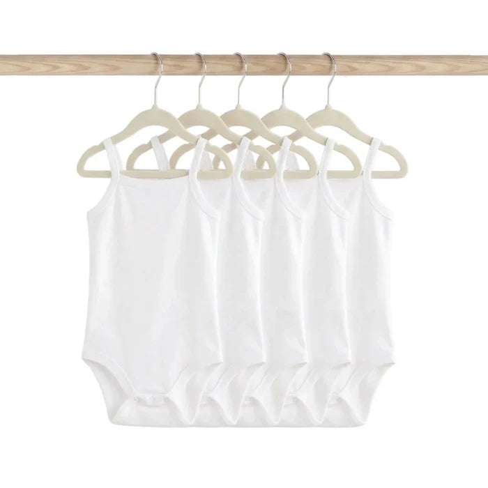 HelloBaby Unisex Strappy Bodysuit 5 pcs White - ebebek