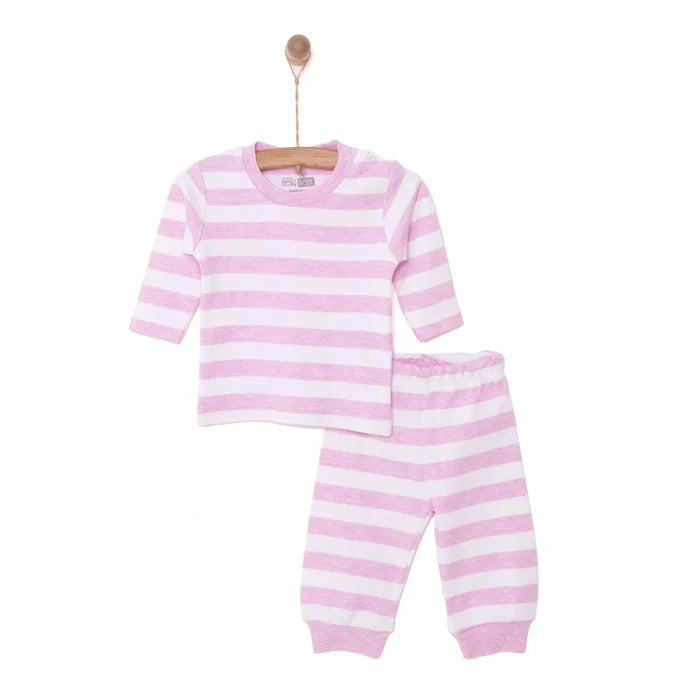HelloBaby Unisex Sweatshirt - Footless Bottom - Light Pink Light Pink - ebebek
