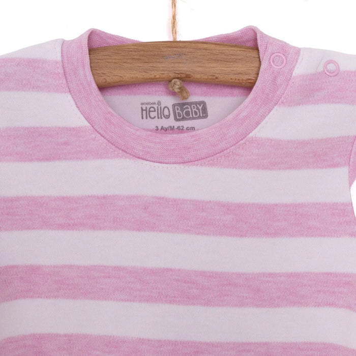 HelloBaby Unisex Sweatshirt - Footless Bottom - Light Pink Light Pink - ebebek