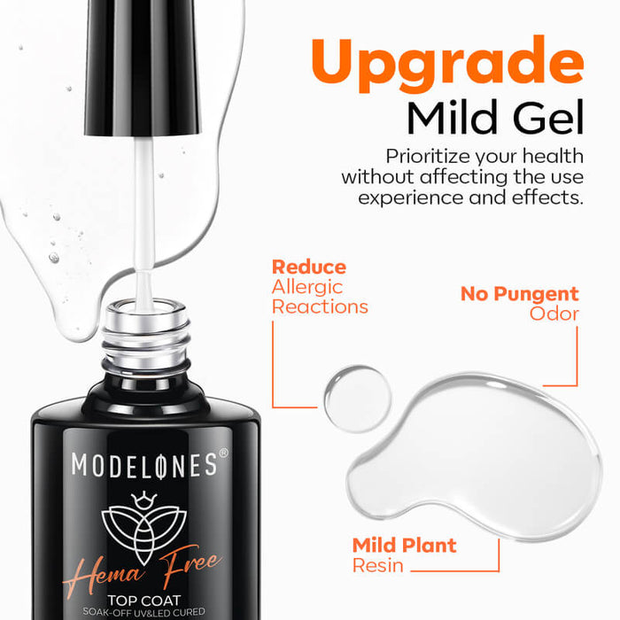 Free Hema-Free Top Coat 10ml Gift MODELONES #