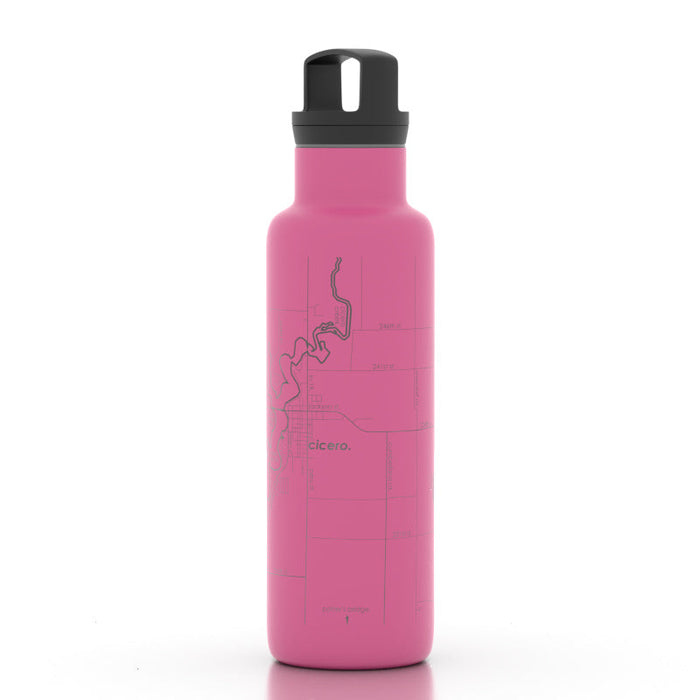Home Town Map 21 oz Insulated Hydration Bottle - Set of 2