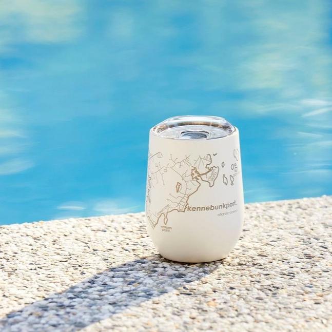 Home Town Maps Insulated Wine Tumbler 12 oz - Set of 2