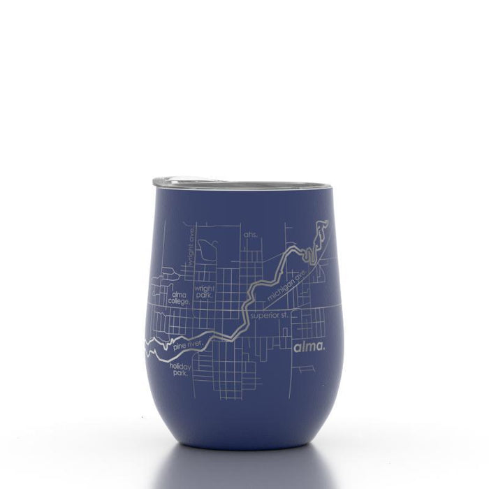 Home Town Maps Insulated Wine Tumbler 12 oz - Set of 2