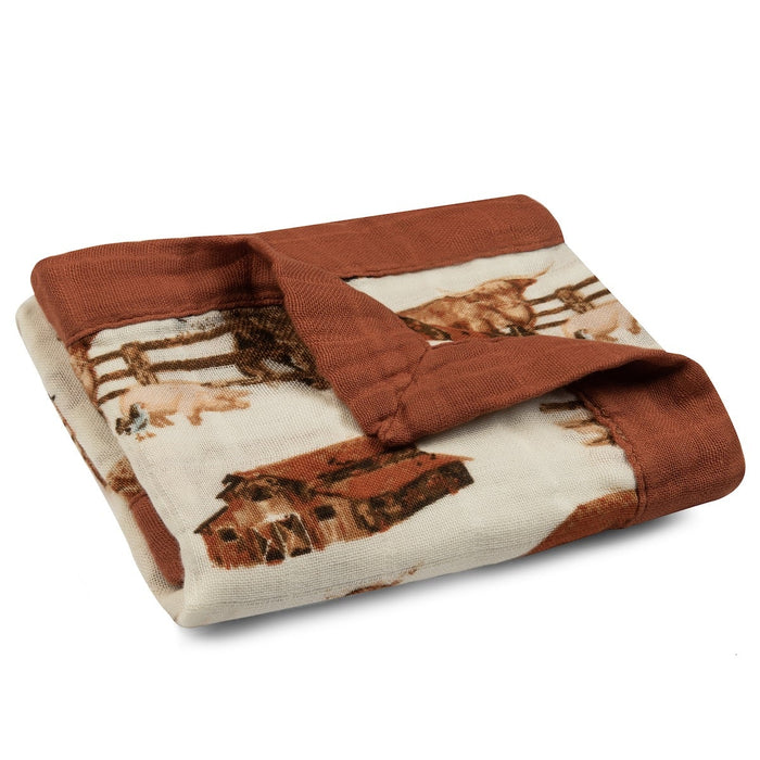 Homestead Mini Lovey Two-Layer Muslin Security Blanket - Babies in Bloom