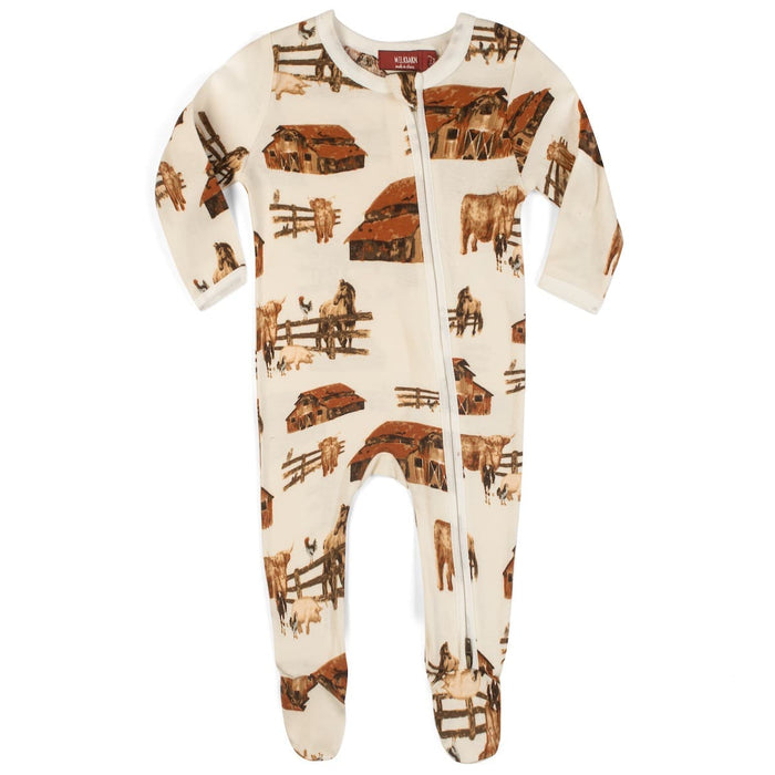 Homestead Organic Cotton Zipper Footed Romper - Babies in Bloom