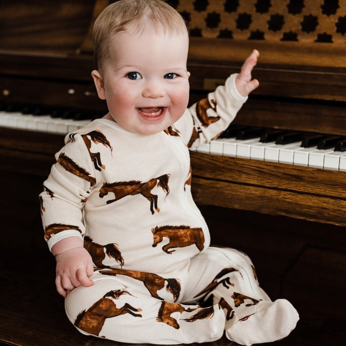 Homestead Organic Cotton Zipper Footed Romper - Babies in Bloom