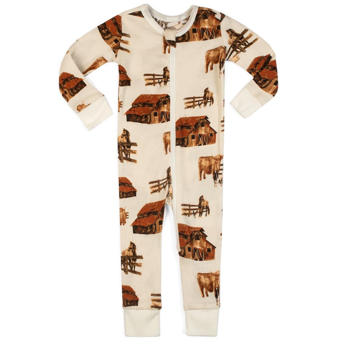 Homestead Organic Cotton Zipper Pajama - Babies in Bloom