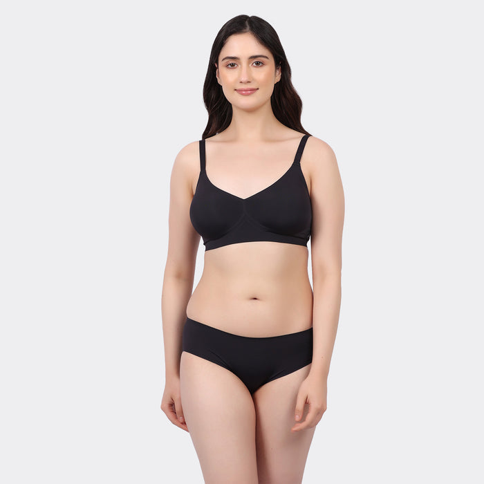 Invisi-Bonded Seamless Padded Bra for Women -Breathable Full Coverage Comfort