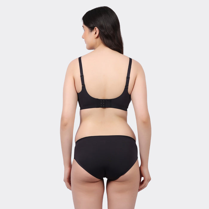 Invisi-Bonded Seamless Padded Bra for Women -Breathable Full Coverage Comfort
