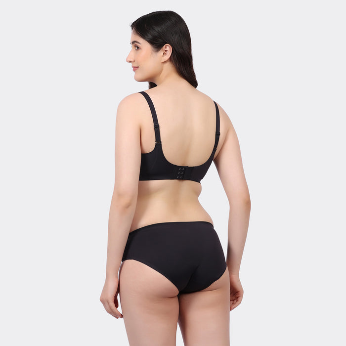 Invisi-Bonded Seamless Padded Bra for Women -Breathable Full Coverage Comfort