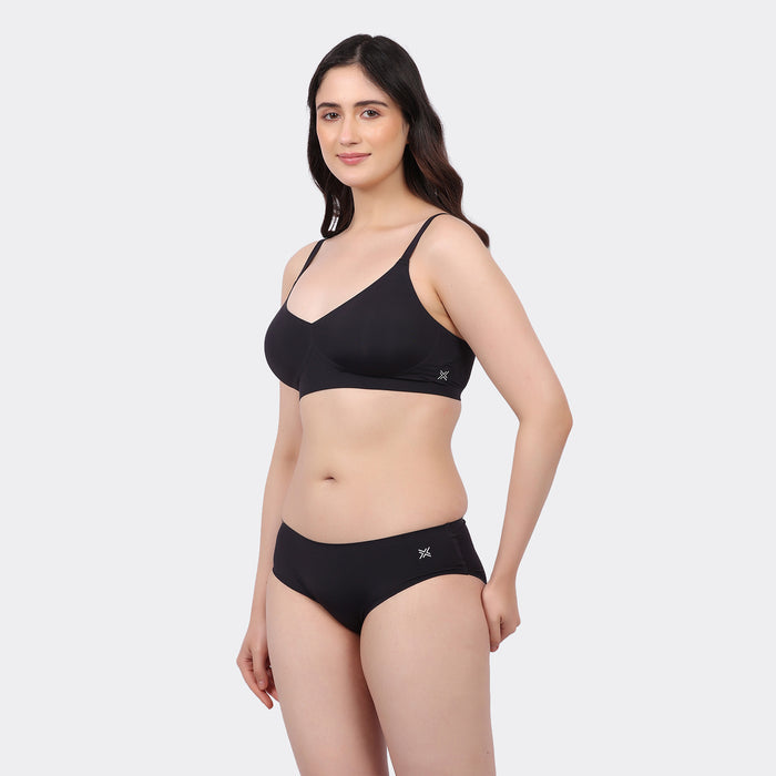 Invisi-Bonded Seamless Padded Bra for Women -Breathable Full Coverage Comfort