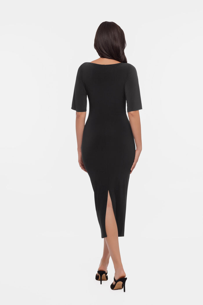 Back of Iris shaping dress in Black