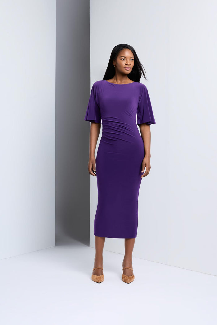 Iris solid shaping dress in Mulberry