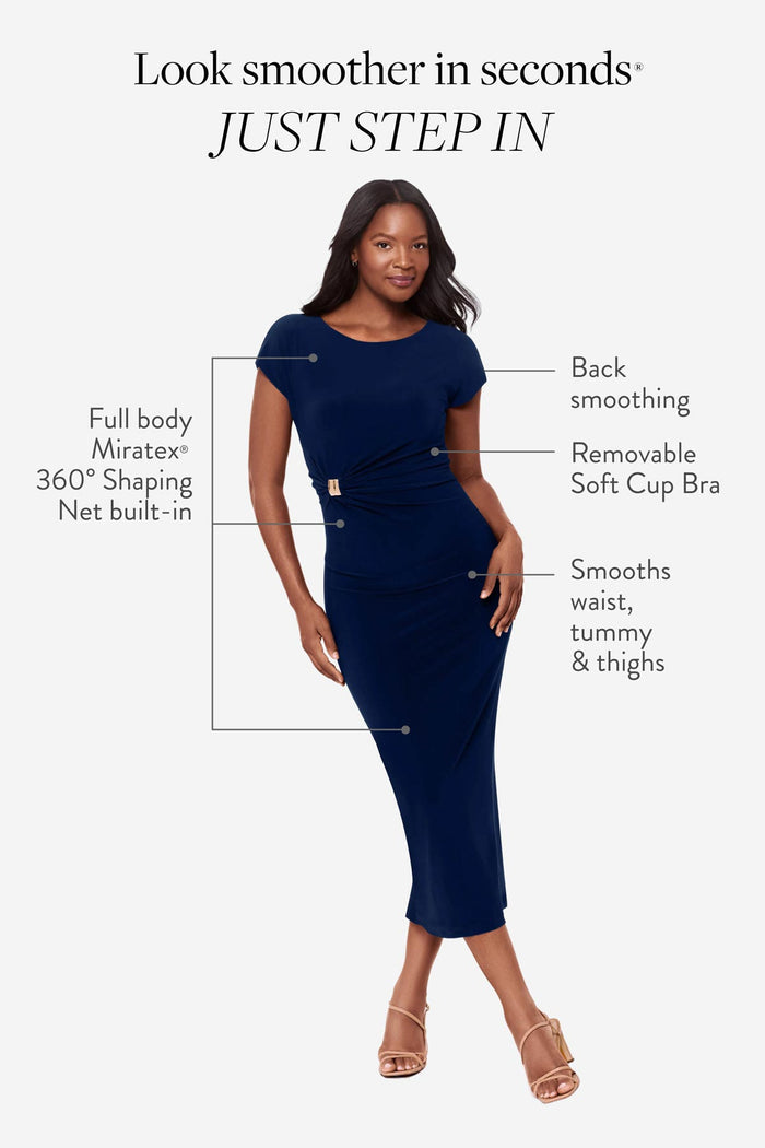 Isla Shaping Dress in Navy