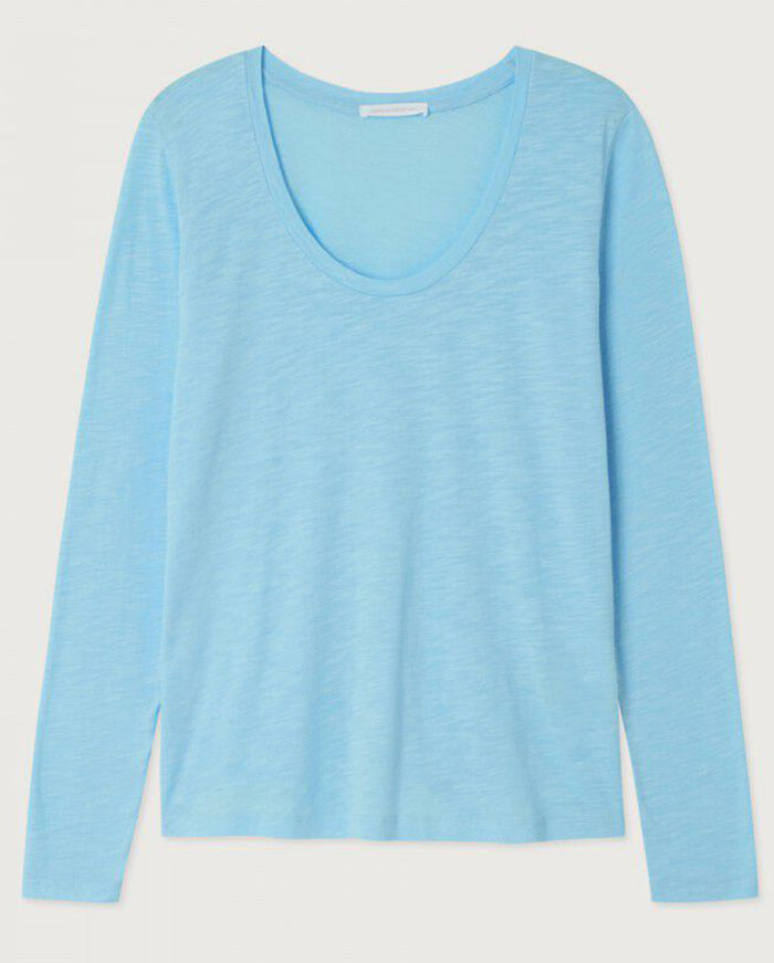 Jacksonville Scoop Neck Tee - Sky Blue