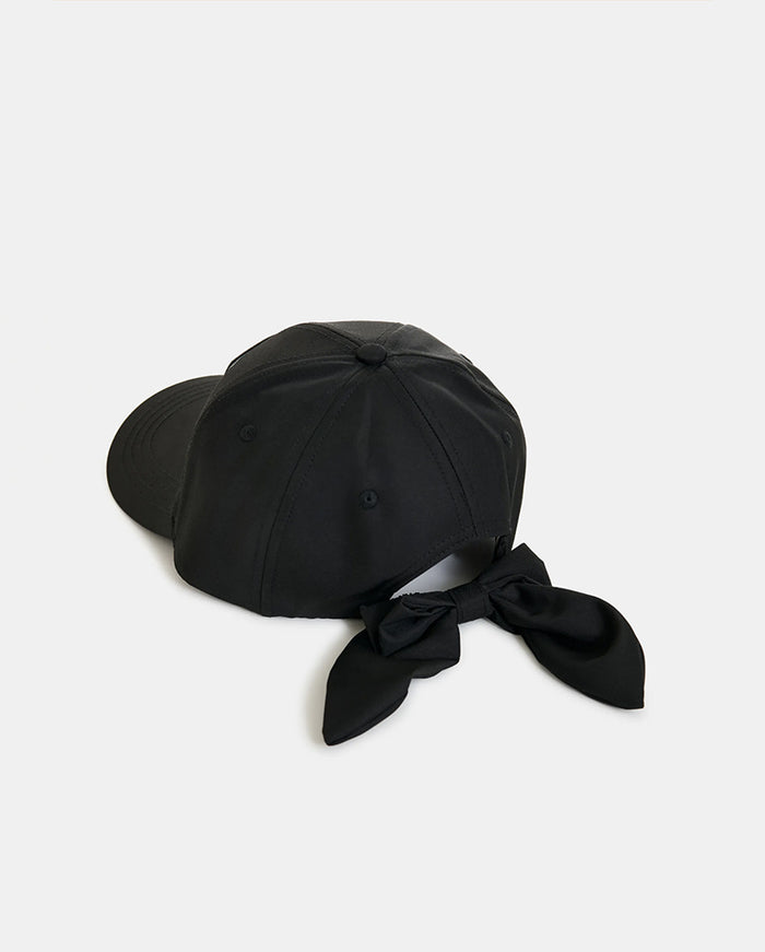 Jiny Cap With Bow - Black