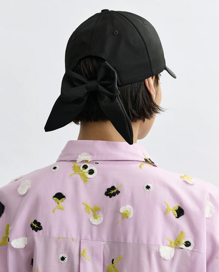 Jiny Cap With Bow - Black