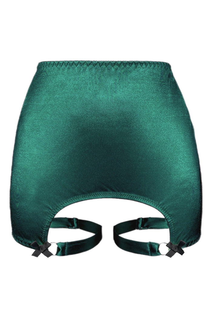 Joli Gloss emerald-black none-garter belt - yesUndress
