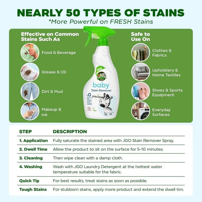 Just Green Organic Baby Stain Remover 500ml - ebebek
