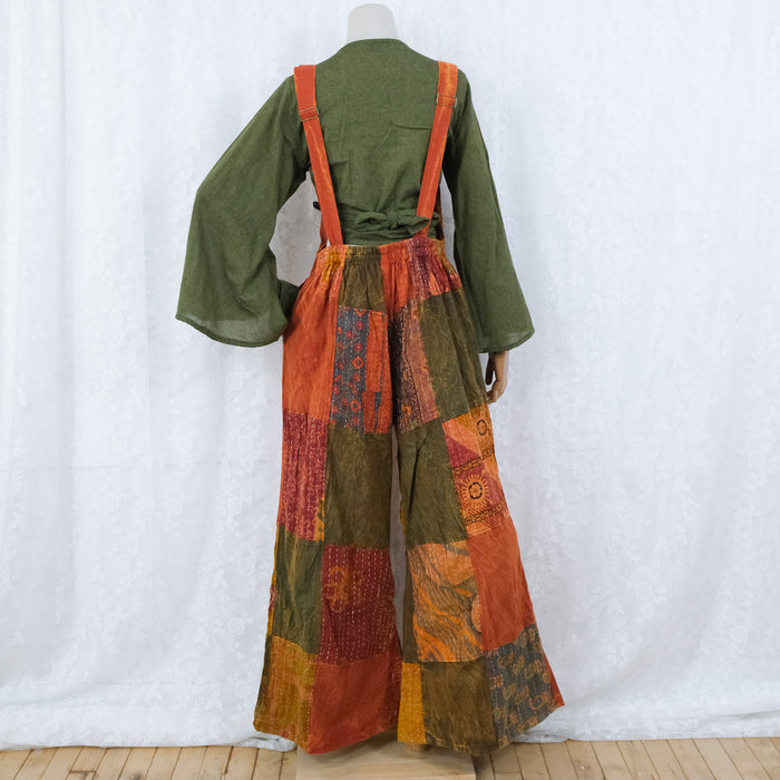 Kantha Patchwork Wide Leg Jumpsuit
