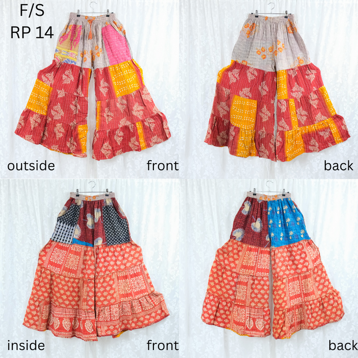 Kantha Reversible Palazzo Boho Pants