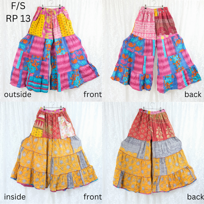 Kantha Reversible Palazzo Boho Pants