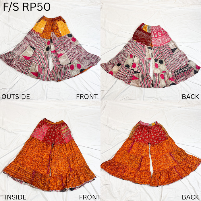 Kantha Reversible Palazzo Boho Pants