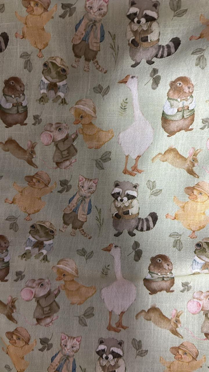 Karlo Whimsical Animals Boy Handsmocked Romper