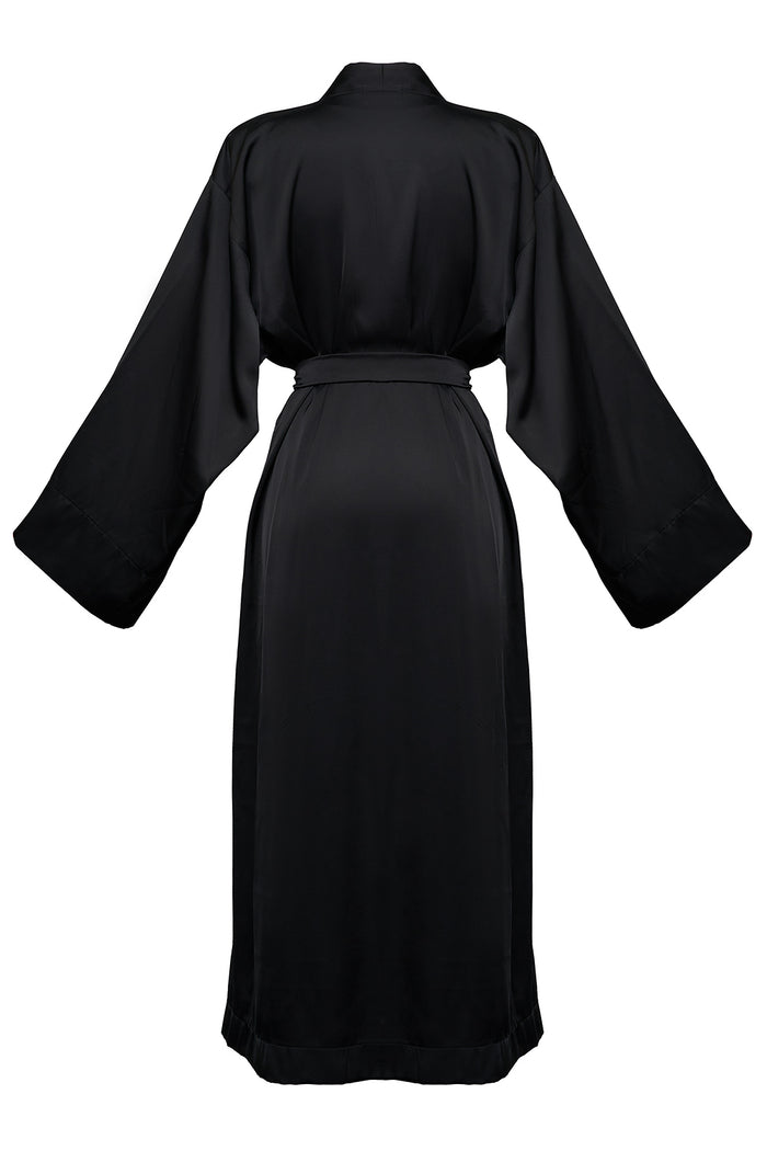 Kasumi black kimono robe